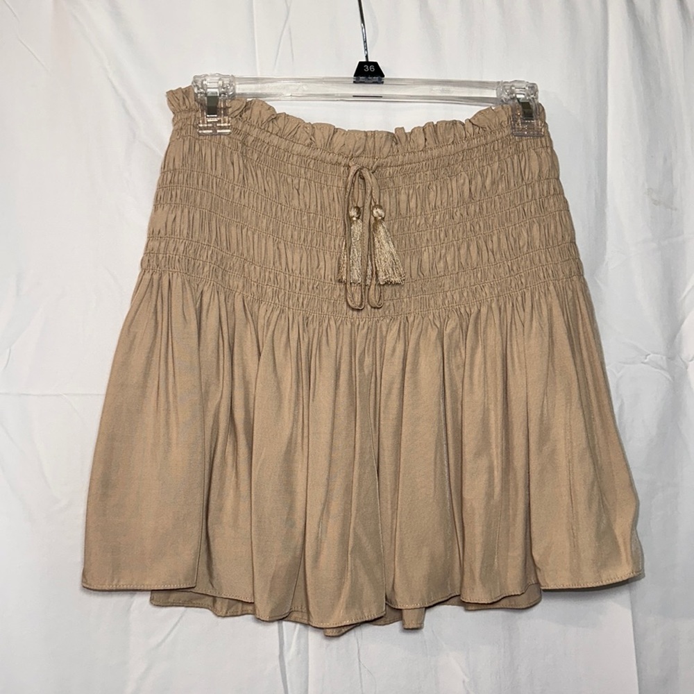 FAME AND REBEL boutique: Brand is Mustard Seed. Taupe Skort.